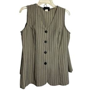 Vtg Womens 2pc Suit Sleeveless w/Pleated Skirt Size 7/8